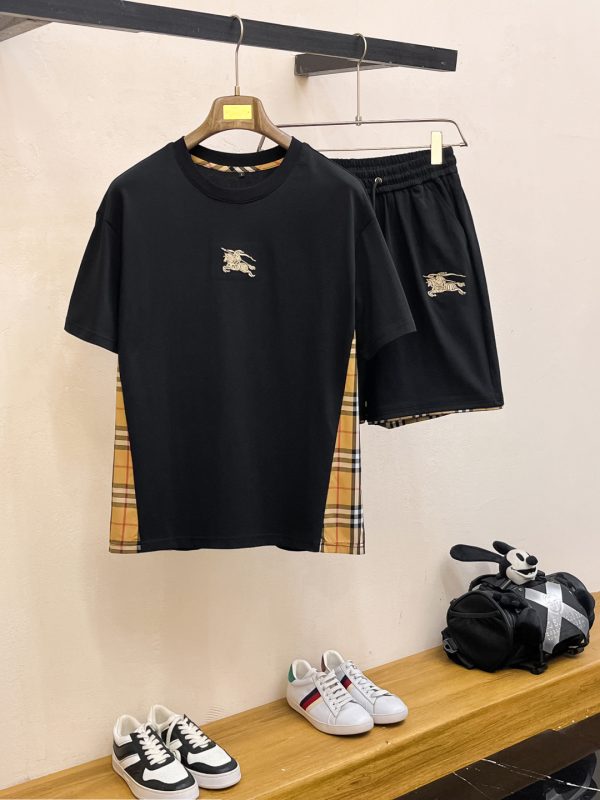 Burberry Men Xuân/Hè Top cổ điển ngắn tay Set