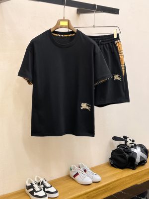 Burberry Men Xuân/Hè Top cổ điển ngắn tay Set