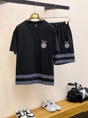Bộ tay áo ngắn cổ điển hàng đầu cho nam giới Dior Xuân/Hè
