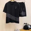 Bộ tay áo ngắn cổ điển hàng đầu cho mùa xuân và mùa hè Louis Vuitton