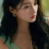 Chanel Swarot màu kim cương màu ngọc trai thư stud bông tai